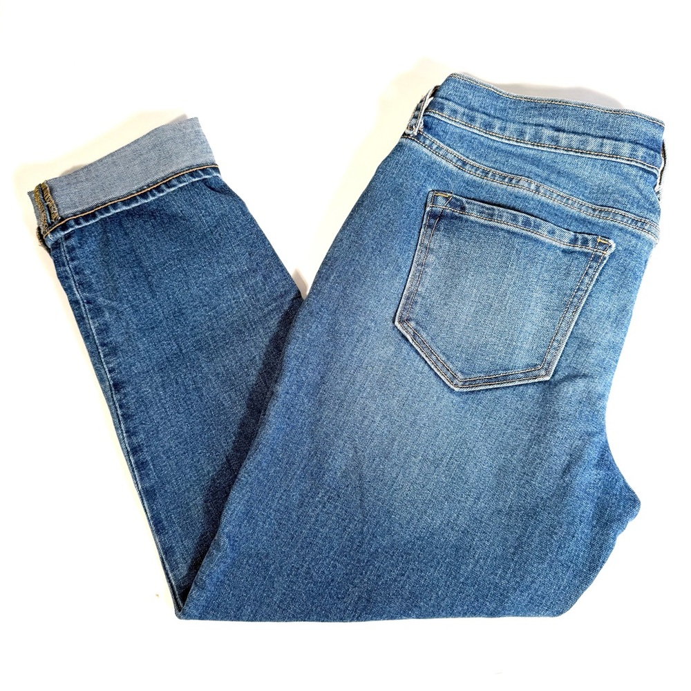 Old Navy Boyfriend Skinny Ankle Mid Rise Blue Denim Jeans Classic Americana - Picture 11 of 12